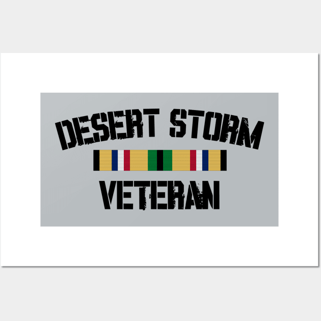 Desert Storm Veteran Pride Cat Gulf War Service Ribbon Wall Art by Revinct_Designs